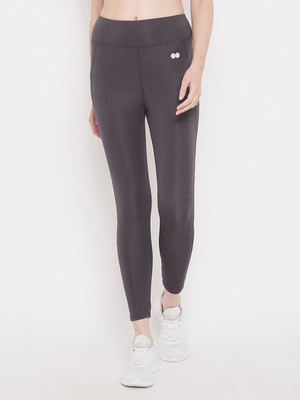 Clovia Solid Women Grey Tights