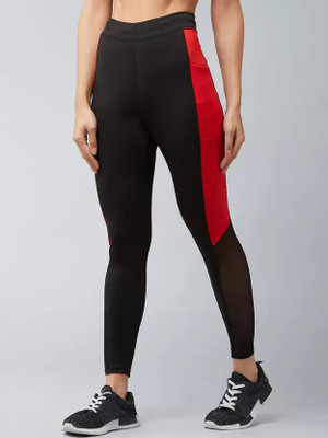 JAKCOM Color Block Women Red, Black Tights