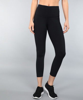 NIKE Solid Women Black Tights