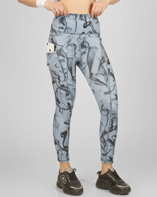 BEYOGINI Printed Women Grey Tights