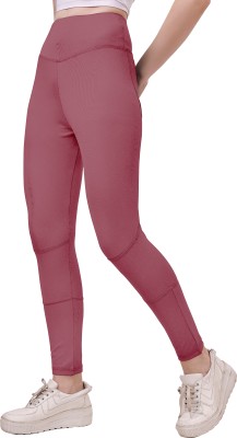 Mehrang Solid Women Pink Tights