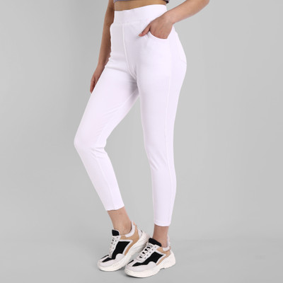 kronmenien Solid Women White Tights