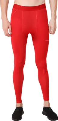 Athmonk Solid Men Red Tights