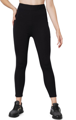 ANUSHIL Solid Women Black Tights