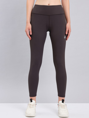 TECHNOSPORT Solid Women Brown Tights