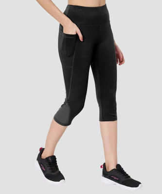 Adrenex by Flipkart Solid Women Black Tights