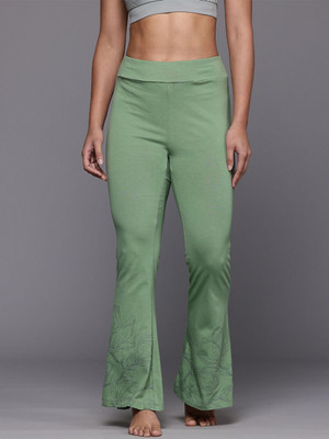 HRX by Hrithik Roshan Solid Women Green Tights
