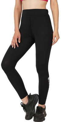 BAMBOOLOGY Solid Women Black Tights