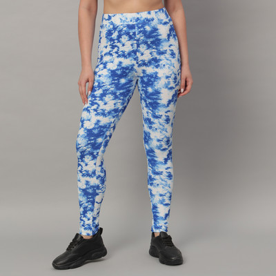 GLITO Color Block Women Blue Tights