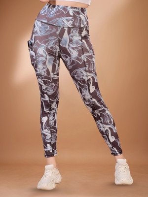 POOJARAN Printed Women Multicolor Tights