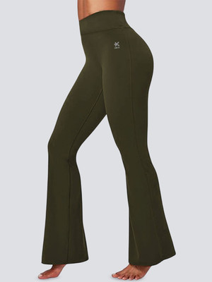 HRX by Hrithik Roshan Solid Women Dark Green Tights