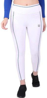 unbeatable Striped Women White Tights