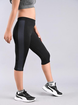 Earthjoy women capri Women Reversible Black Capri