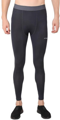 Athmonk Solid Men Grey Tights