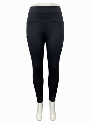 Shah Collection Solid Women Black Tights