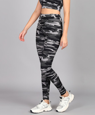 Rhino Rage Self Design Women Multicolor Tights