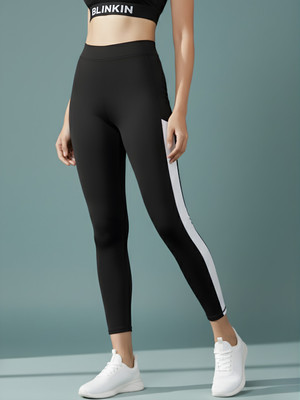 BLINKIN Solid Women Black Tights