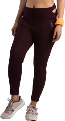 Leanbod Solid Women Brown Tights