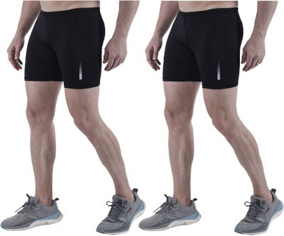 TroopLine Solid Men Black Tights