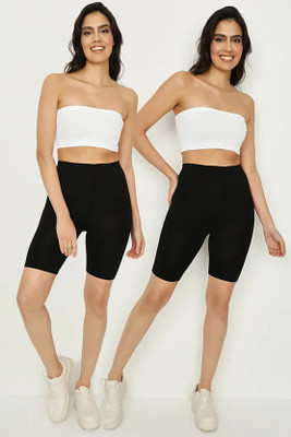 Rithi Fashion Self Design Women Black Tights