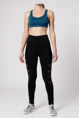 Moshe Self Design Women Black Tights