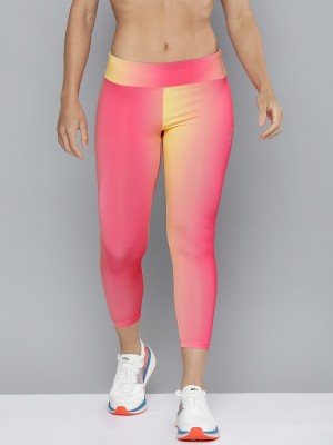 HRX by Hrithik Roshan Solid Women Pink, Yellow Tights