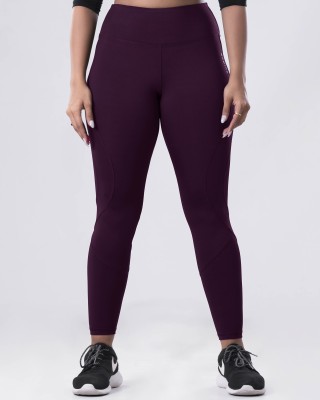 WOMINK Solid Women Maroon Tights