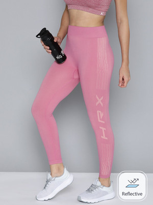 HRX by Hrithik Roshan Solid Women Pink Tights