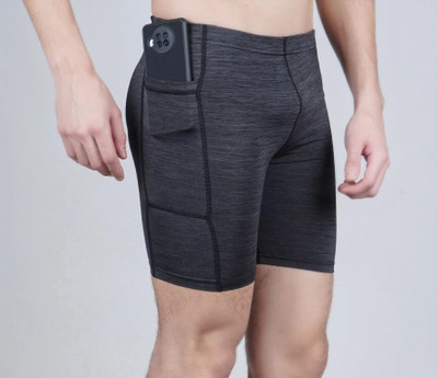 NINQ Solid Men Grey Tights