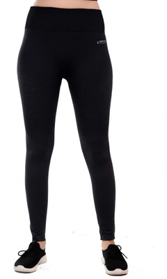 Jomferry Printed Women Black Tights