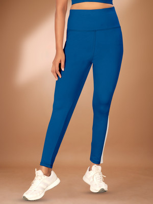POOJARAN Color Block Women Blue Tights