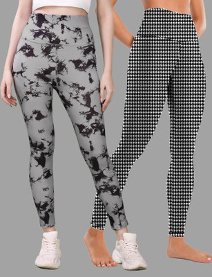 TIGERSNAKE Printed, Checkered Women Multicolor Tights