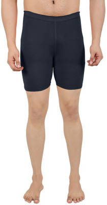 never lose Solid Men Black Tights