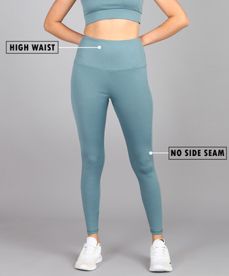 Rhino Rage Solid Women Light Blue Tights