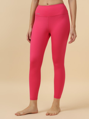 Fitkin Solid Women Pink Tights
