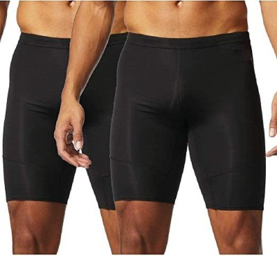 desi tora Solid Men Black Tights