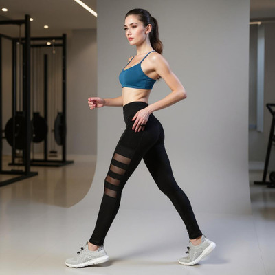HouseOfCommon Striped Women Black Track Pants