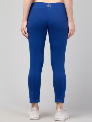 CKARFE Solid Women Dark Blue Tights