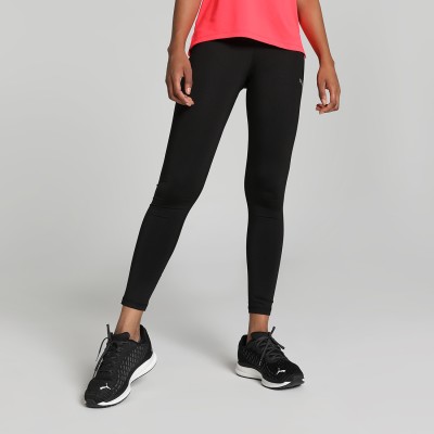 PUMA Solid Women Black Tights