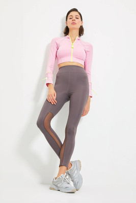 Trendyol Solid Women Brown Tights
