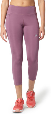 Asics Solid Women Purple Tights