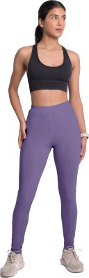 Valley Solid Women Black, Purple Tights