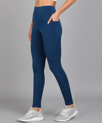 Rock Paper Scissors Solid Women Blue Tights