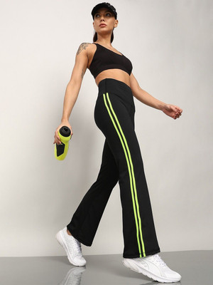 Moshe Striped Women Black Tights