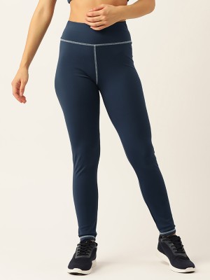 KOTTY Solid Women Dark Blue Tights