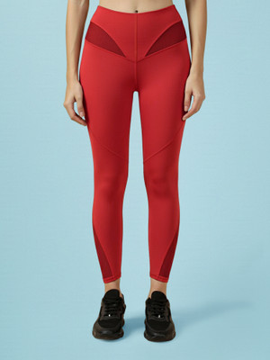 Fitkin Solid Women Red Tights
