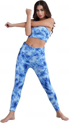 SSoShHub Self Design, Printed Women Light Blue Tights