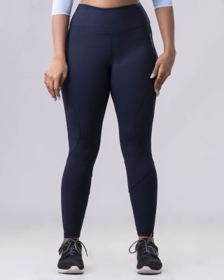 WOMINK Solid Women Dark Blue Tights