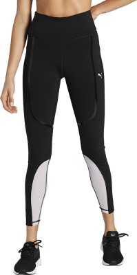 PUMA Printed Women Black Tights