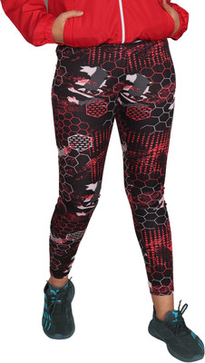 Icw Printed Women Red Tights